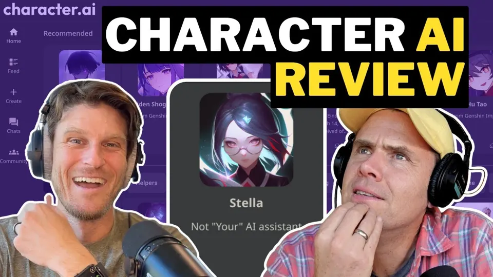 Náhled videa na YouTube „AI Tools: Character AI Review“ (kanál AI For Humans)