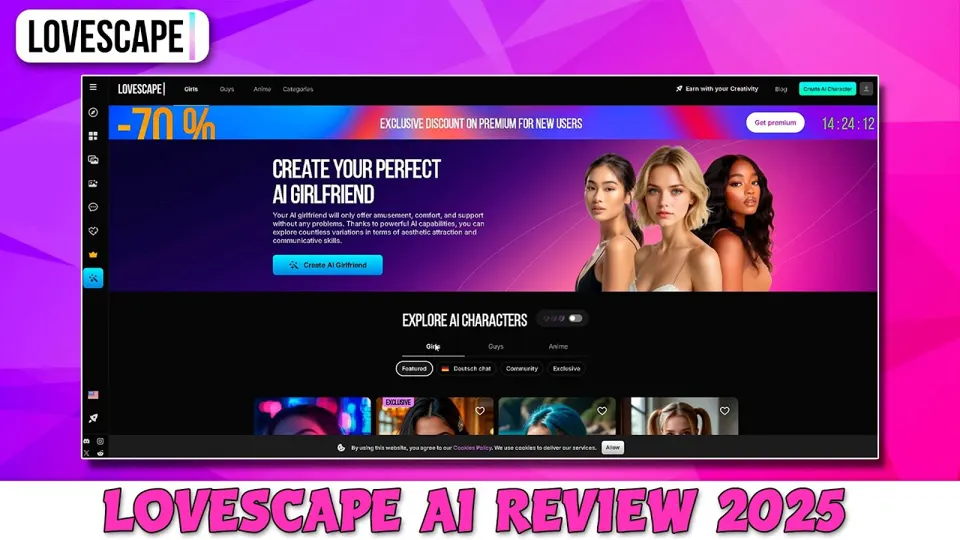 Náhled videa na YouTube „Lovescape Ai Review - Best Ai Chatbot No Filter 2025“ (kanál How To PC)